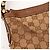 Gucci Borsa Hobo in Tela Monogram con Borchie Marrone - vista 6