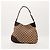 Gucci Borsa Hobo in Tela Monogramma Horsebit Marrone - vista 3