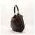 Gucci Borsa Hobo in pelle marrone con manico in bambù - vista 2