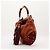 Gucci Borsa Hobo in pelle marrone con nappe - vista 2