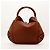 Gucci Borsa Hobo in pelle marrone con nappe - vista 3