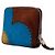 Cartera Bottega Veneta de ante patchwork con cremallera Castaño Azul