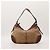 Céline Celine Bolsa de ombro em canvas Monogram e couro de crocodilo Marrom Monograma - vista 2