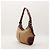 Céline Celine Bolsa de ombro em canvas Monogram e couro de crocodilo Marrom Monograma - vista 3