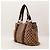 Gucci Borsa Tote GG Monogram in Tela e Pelle Marrone Beige - vista 2