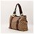 Gucci Borsa Tote GG Monogram in Tela e Pelle Marrone Beige - vista 4