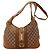 Gucci Jackie Borsa Hobo Tela Monogramma GG Marrone Beige