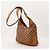 Gucci Jackie Borsa Hobo Tela Monogramma GG Marrone Beige - vista 4