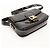 Céline Celine Triomphe Borsa a tracolla in pelle vernice nera Nero - vista 10