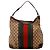 Gucci Borsa Hobo Abbey in tela Monogram Marrone Rosso Beige Verde