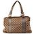 Gucci Bolsa em Canvas Monograma com Alça de Bambu Marrom