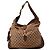 Gucci Borsa Hobo in Tela Monogramma GG e Bambù Marrone