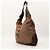 Gucci Borsa Hobo in Tela Monogramma GG e Bambù Marrone - vista 2
