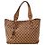 Gucci Bolso Tote de Lona Monograma GG Castaño