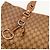Gucci Bolso Tote de Lona Monograma GG Castaño - vista 6