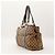 Gucci Borsa Shopper Monogram Canvas Bamboo Marrone Grigio - vista 4