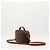 Céline Celine Borsa a tracolla in tela monogram Macadam e pelle Marrone Monogramma - vista 4