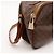 Céline Celine Borsa a tracolla in tela monogram Macadam e pelle Marrone Monogramma - vista 7