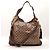 Gucci Borsa Hobo Monogramma GG con Nappa in Bambù Marrone - vista 3