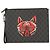 Gucci Pochette Monogramma Stampa Lupo Nero Rosso
