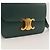 Céline Celine Triomphe Borsa a tracolla in pelle di vitello liscia color ottanio Verde - vista 7