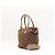 Borsa Tote Gucci in Tela Monogram con Charm a Cuore Marrone Beige - vista 4