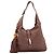 Gucci Bolso Hobo de piel marrón con borla de bambú Castaño