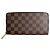 Louis Vuitton Zippy Wallet aus Damier Canvas Braun Mehrfarben Damier ebene