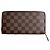 Louis Vuitton Zippy Wallet aus Damier Canvas Braun Mehrfarben Damier ebene - Ansicht 2