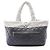 Borsa Tote Reversibile Chanel Coco Cocoon GM Argento Blu navy - vista 6