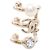 Timeless Earcuff Chanel placcato oro con strass Bianco D'oro