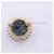 Spilla Chanel Coco Mark Glitter Bianco Blu D'oro - vista 2