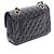 Borsa a Spalla Chanel Matelassé Double Flap Nero - vista 2