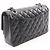 Borsa a tracolla Chanel Matelassé Double Flap Nero - vista 2