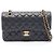 Timeless Borsa a tracolla Chanel Matelassé Double Flap Nero