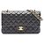 Borsa a tracolla Chanel Matelassé Double Flap Nero