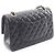 Borsa a Spalla Chanel Matelassé Double Flap Nero - vista 2