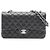 Borsa a tracolla Chanel Matelassé Double Flap Nero