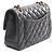 Borsa a Spalla Chanel Matelassé Double Flap Nero - vista 2
