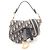 Mini borsa Saddle Christian Dior Beige Blu navy