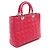 Borsa Christian Dior Lady Dior Large in pelle rosa - vista 2