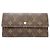 Cartera larga Louis Vuitton Monogram Castaño