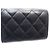 Timeless Cartera tríptico Chanel en piel de becerro granulado negro - vista 4