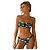 Autre Marque Conjunto de bikini bandeau estampado Pamela de Beaumont Negro Blanco Verde