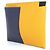 Hermès Clutch Kara Hermes in Jaune Ambre e Blue Ancre Nero Giallo - vista 2