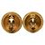 Timeless Orecchini tondi vintage Chanel Coco Mark D'oro - vista 2