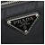 Borsa a tracolla con catena e placca con logo Triangle di Prada Nero - vista 10