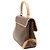 Céline Borsa Celine Macadam in pelle marrone - vista 2