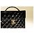 Borsa Chanel trapuntata in vernice nera Nero - vista 6