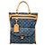 Louis Vuitton Monogram Denim Flat Shopper Tote Blau